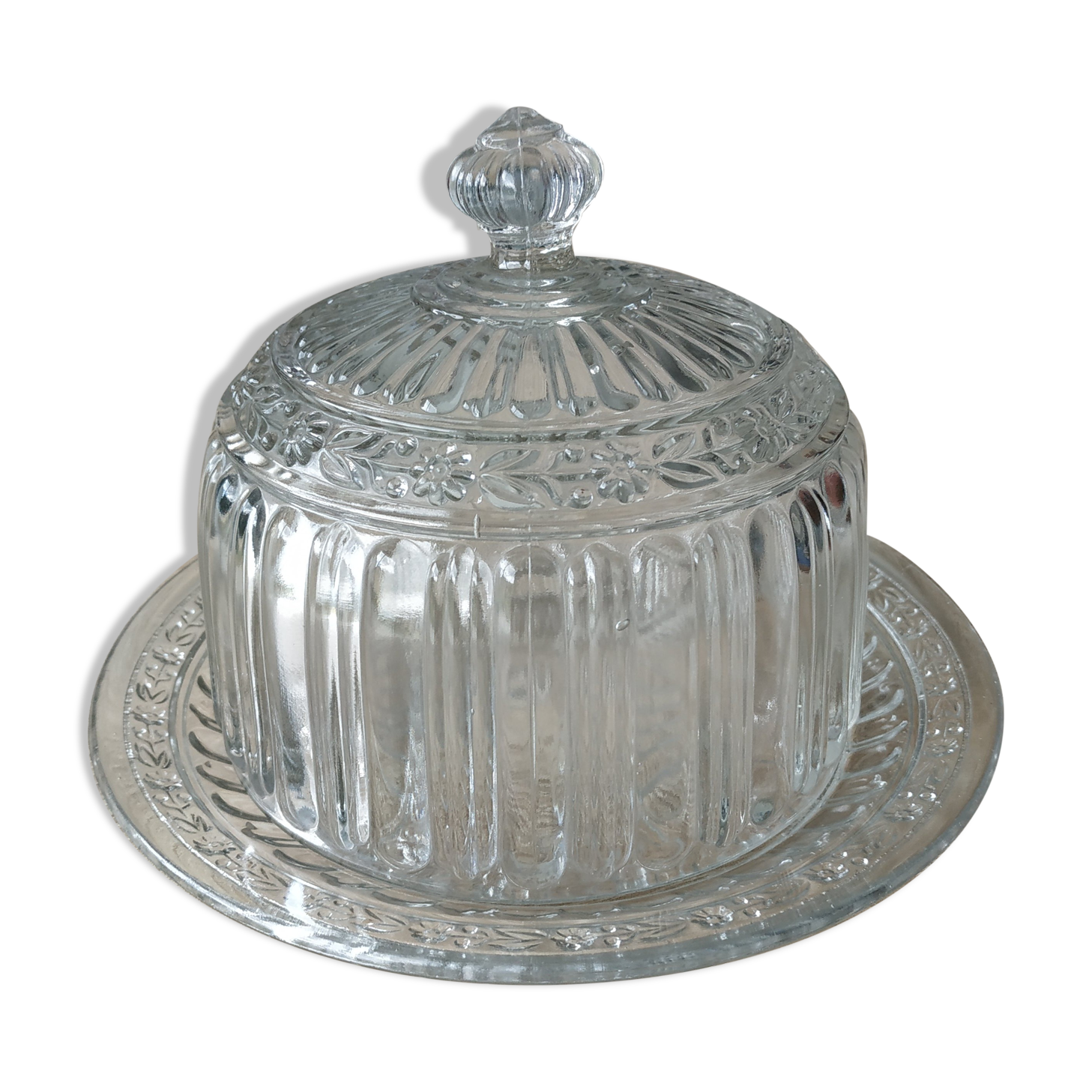 Old glass cheese bell