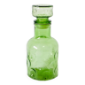 Carafe en verre bullé vert 1970