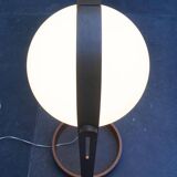 Swiss space-style floor lamp made of plastic and plywood from the 1960s.