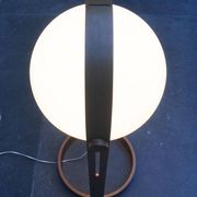Swiss space-style floor lamp made of plastic and plywood from the 1960s.