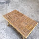 Vintage rattan coffee table