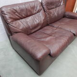 Leather sofa 2 places DS66 De Sede years 70/80