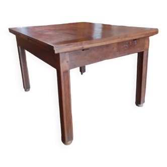 Table ferme chêne 1950 avec rallonges