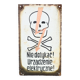Polish Enamel Sign Danger High Voltage Skull Collectible Item
