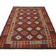 Burgundy Wool Kilim Rug, Large Afghan Tribal Flatweave 304x200cm