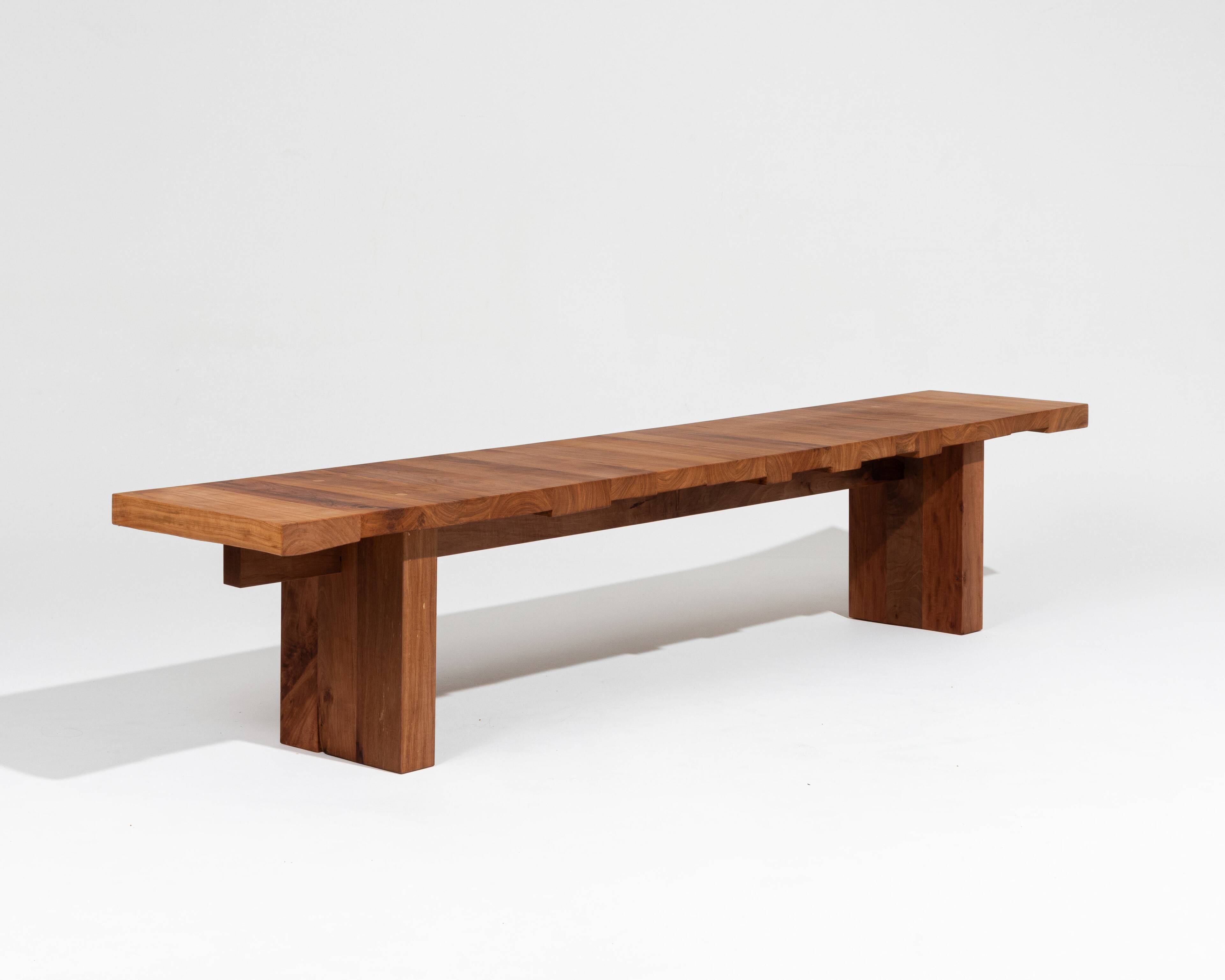 Large wooden bench