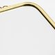 Large heavy long Mid Century brass wall mirror by Münchner Zierspiegel