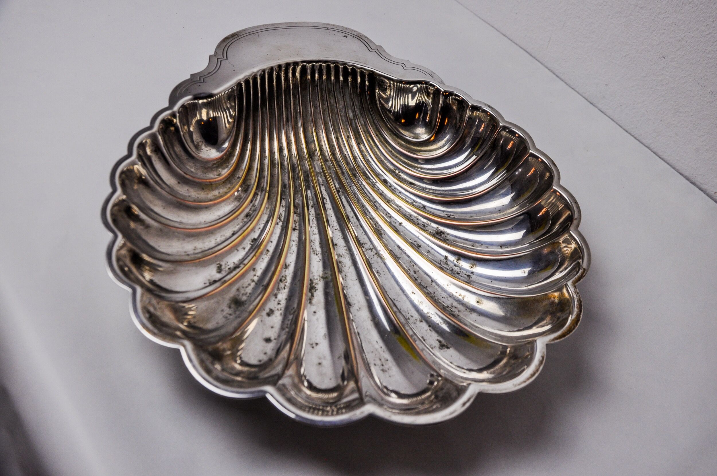 Vide poche shell, silver plated, Spain, 1970