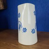 Modernist ceramic pitcher, signed polychrome decoration