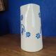 Modernist ceramic pitcher, signed polychrome decoration