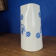 Modernist ceramic pitcher, signed polychrome decoration