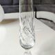 Crystal soliflore vase. Crisscross/leafy patterns. High 24 cm