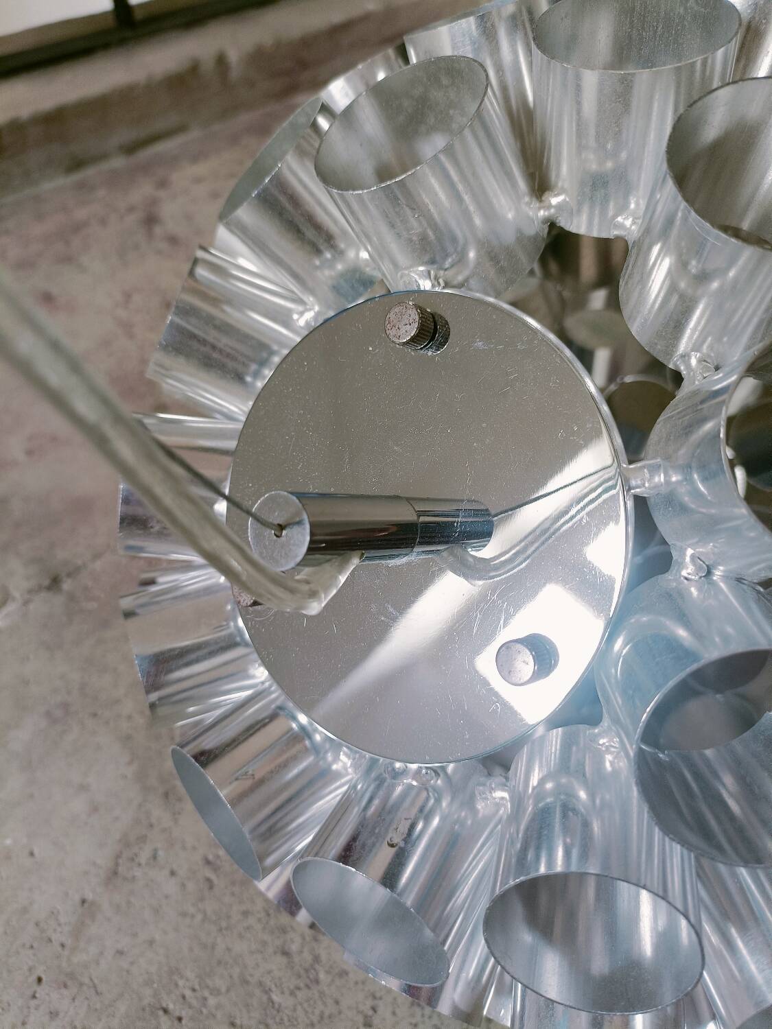 Space Age aluminium lamp