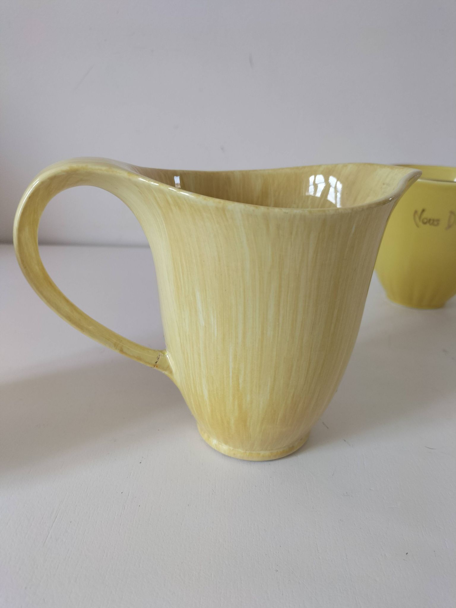 Set of three Salins Clair de Lune Panama vintage jugs.