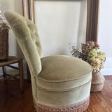 Fauteuil crapaud en velours