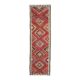 1970s Vintage Turkish Oushak Handmade Wool Cotton Pink Runner Rug 102x335