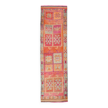 3x12 Herki Vintage Runner Rug, 98x356Cm