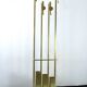 Mid-Century Brass and Wood Coat Rack. Italy 1970s