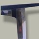 Smoked glass demi-lune console - 1970s