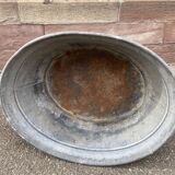 Very large vintage zinc basin 70 liters