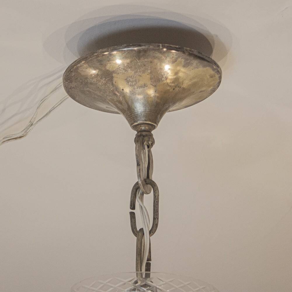 Bohemian Cut Lead Crystal Chandelier, 1930s