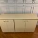 Ivory and brass wool buffet, 1970