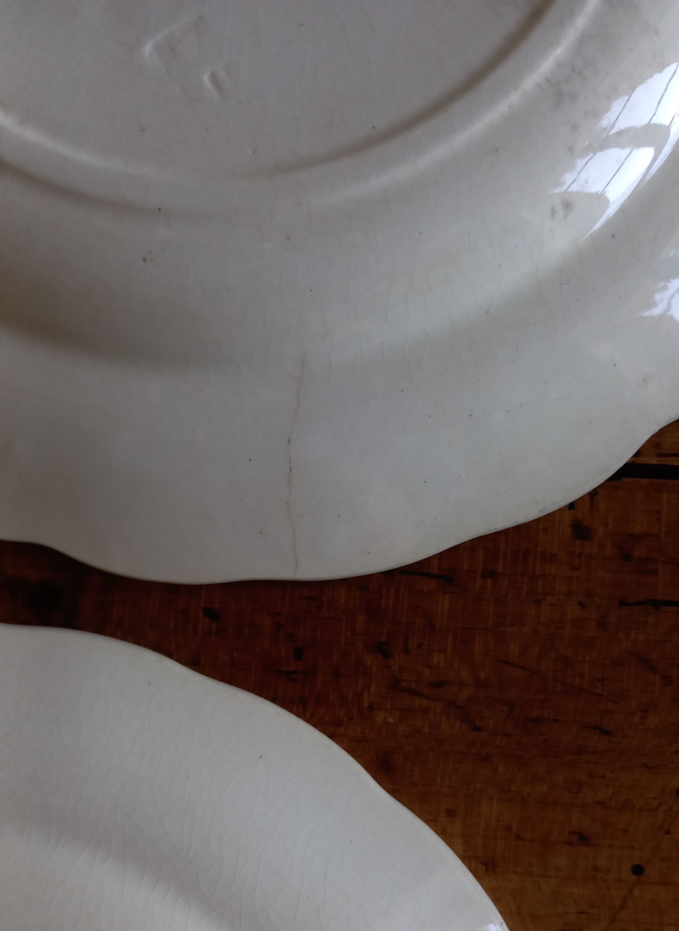 Set of 6 plates iron earth H Boulenger Choisy-le-Roi