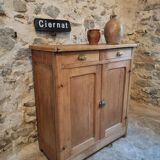 Antique low beech sideboard – France – 1920s