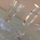 Crystal three-headed candlestick by Buder, vintage 60/70