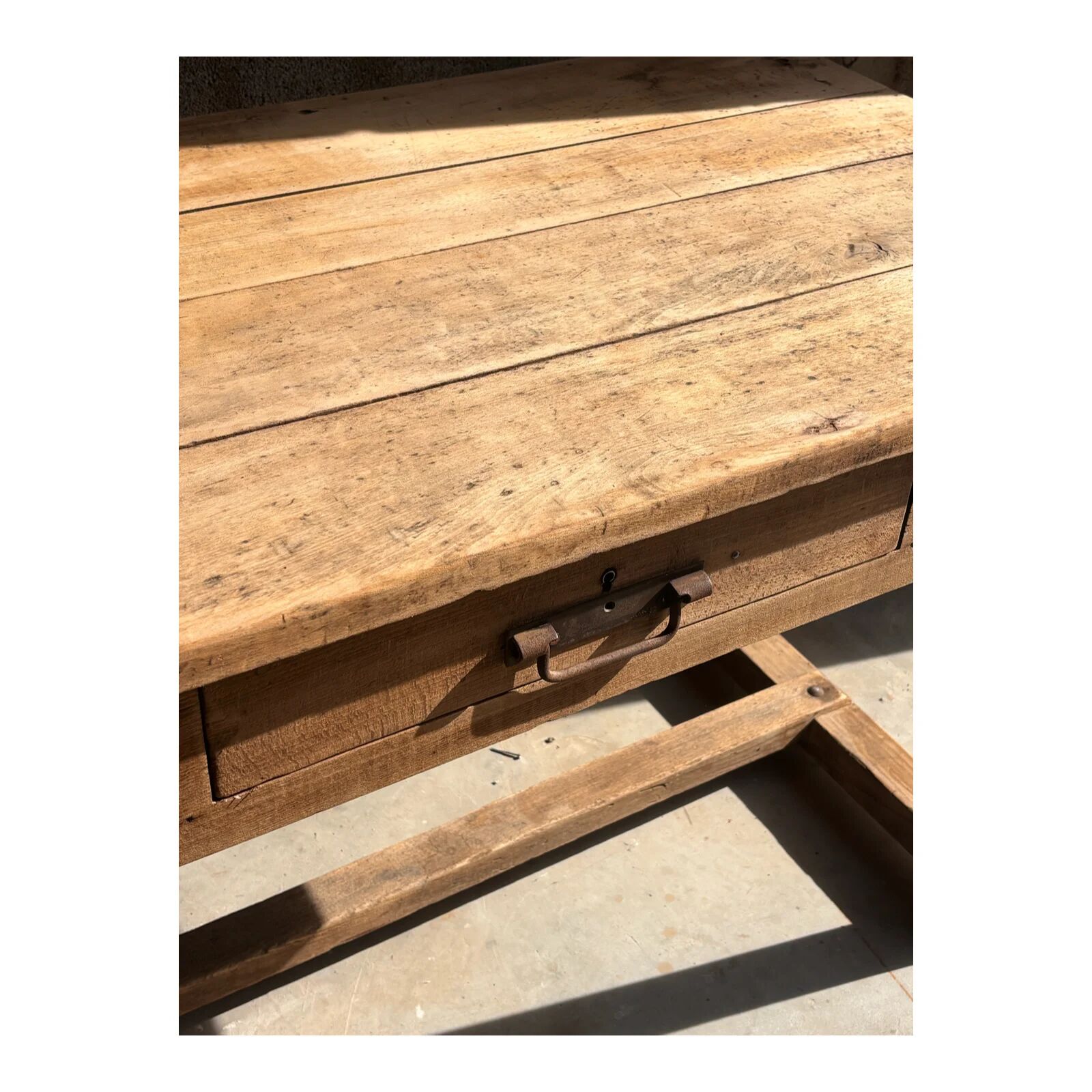 Old large solid wood table