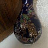 Vase porcelaine de Limoges bleu cobalt de four