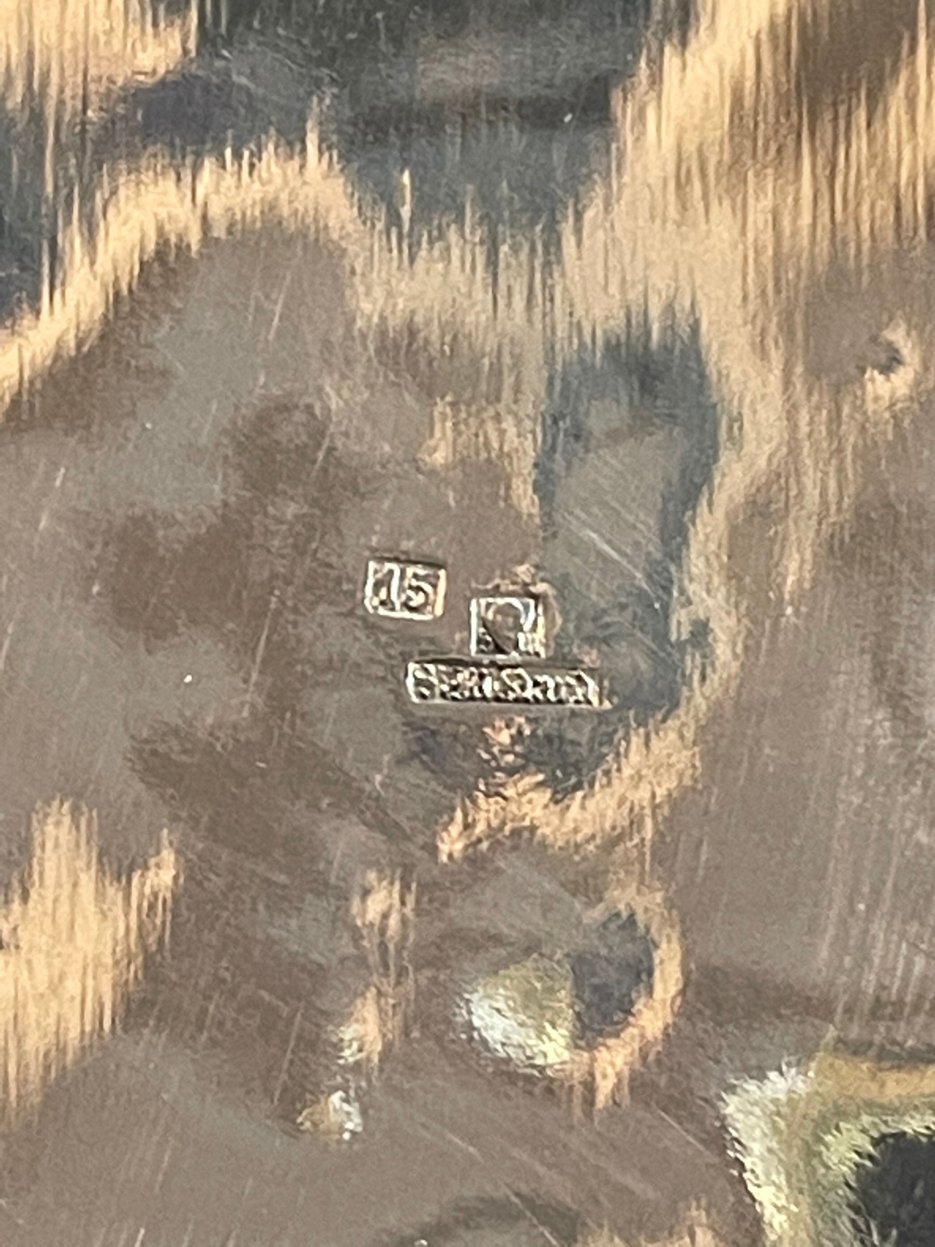 Silver metal champagne bucket