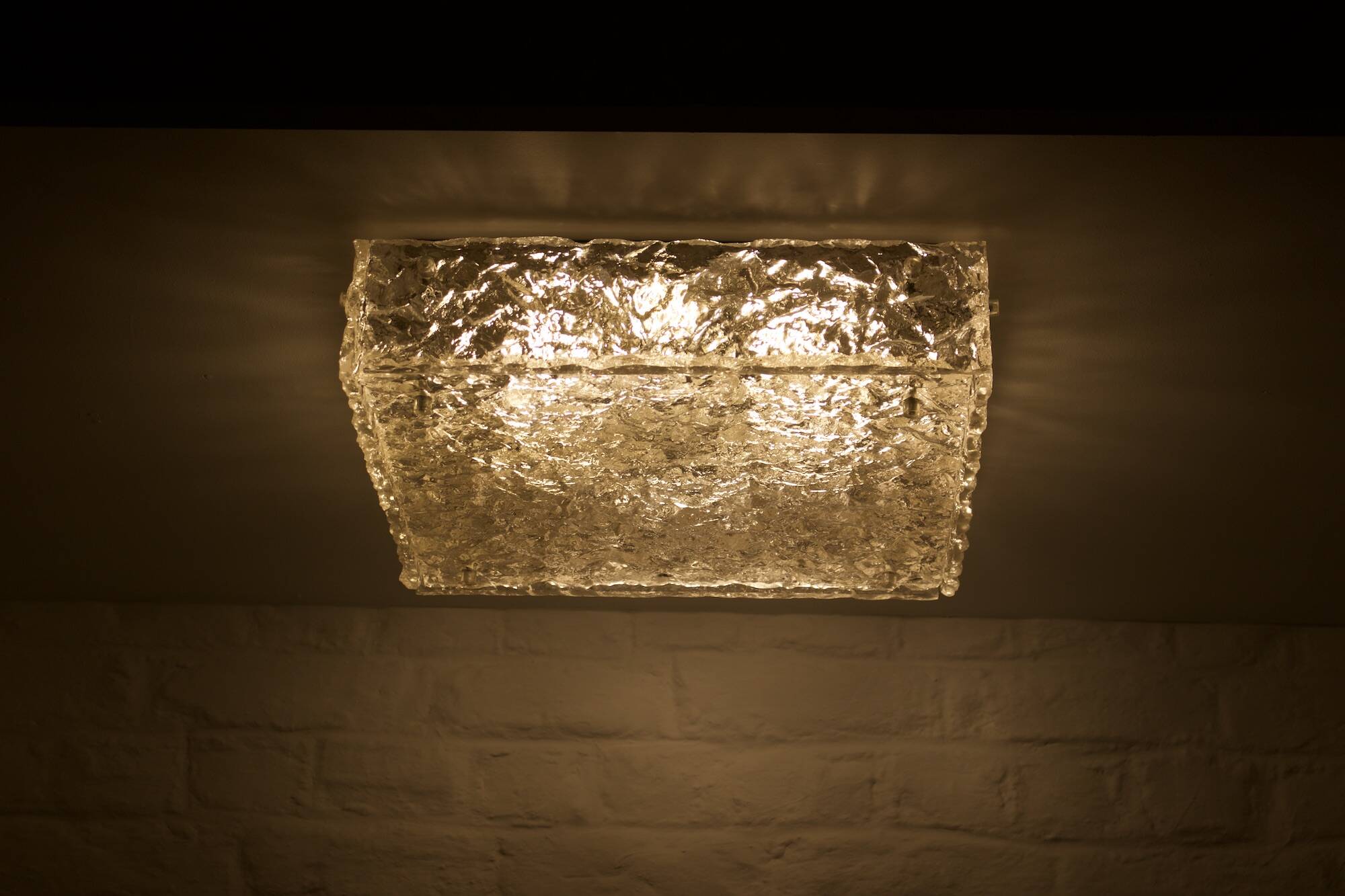 Brutalist ceiling light “Ice Glass”