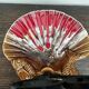 Ceramic hors d'oeuvre server Vallauris shell slipware fish