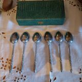 Old silver-plated metal teaspoons