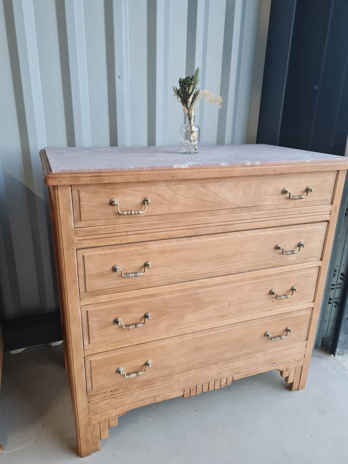Commode art déco vintage bois massif