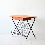 1960s bedside table with metal legs