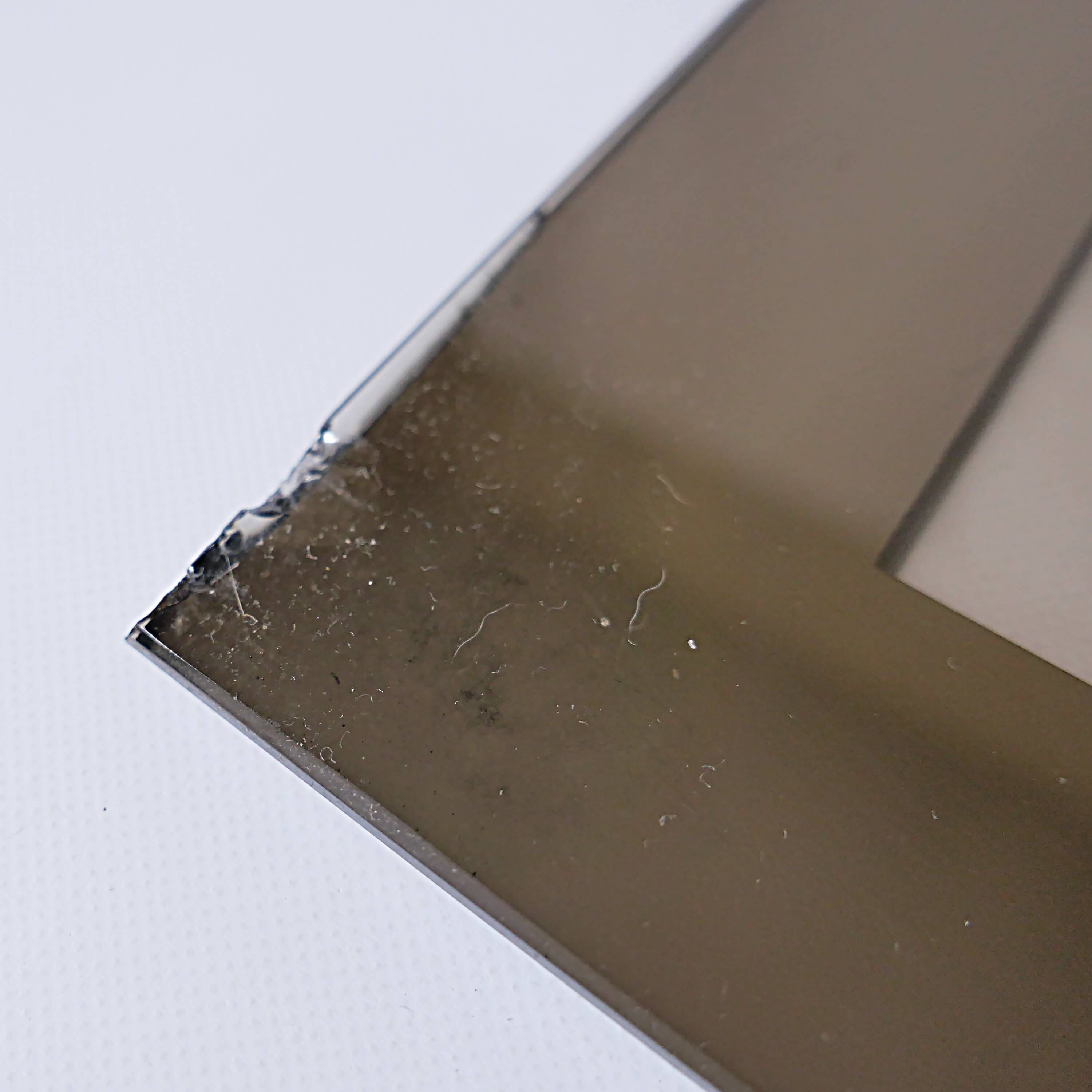 saddle table in brass smoked glass mirror old vintage Jansen house