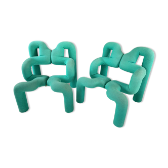 Pair of Ekstrem green armchairs by Terje Ekstrøm