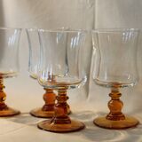 Set de 4 verres à pied ambré