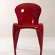 Deeva chair by Wisign, opera red model.