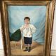 Oil portrait of a young boy