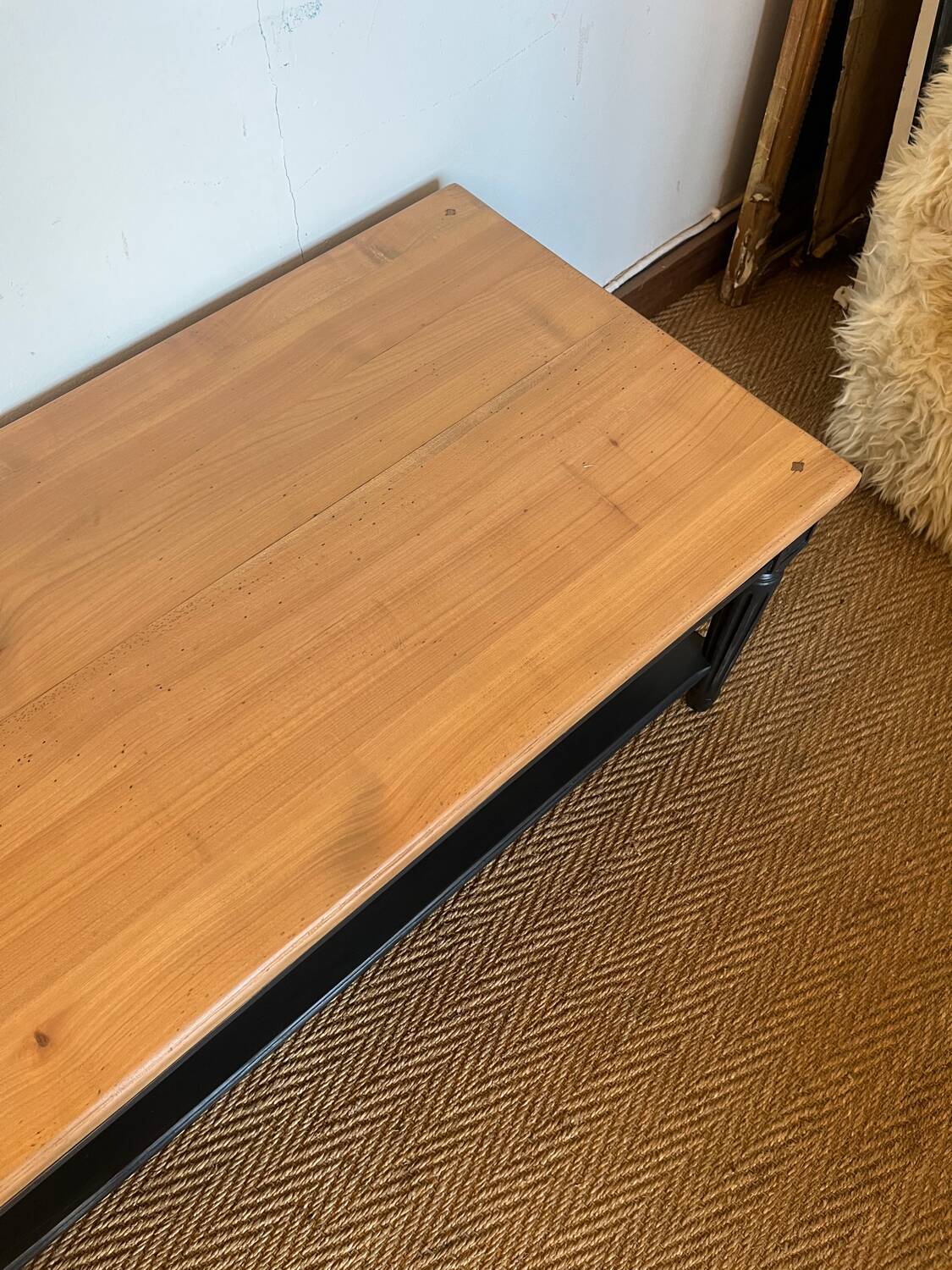 Vintage solid wood coffee table