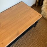 Table basse en bois massif vintage