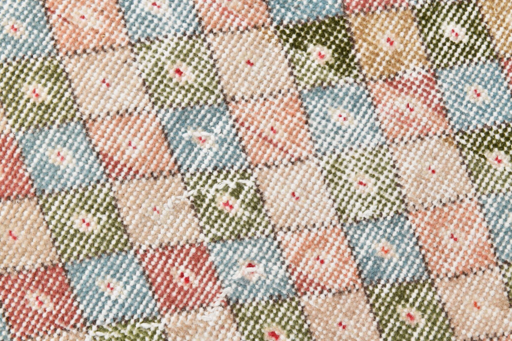 4x6 Vintage Geometric Style Multicolor Vintage Rug, 124x165Cm