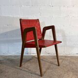 Compas Feet Armchair in the Style of Pierre Cruege, France, 1950s