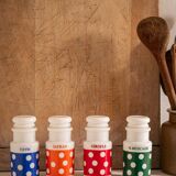 Lot de 4 pots à épices vintage
