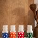 Lot de 4 pots à épices vintage