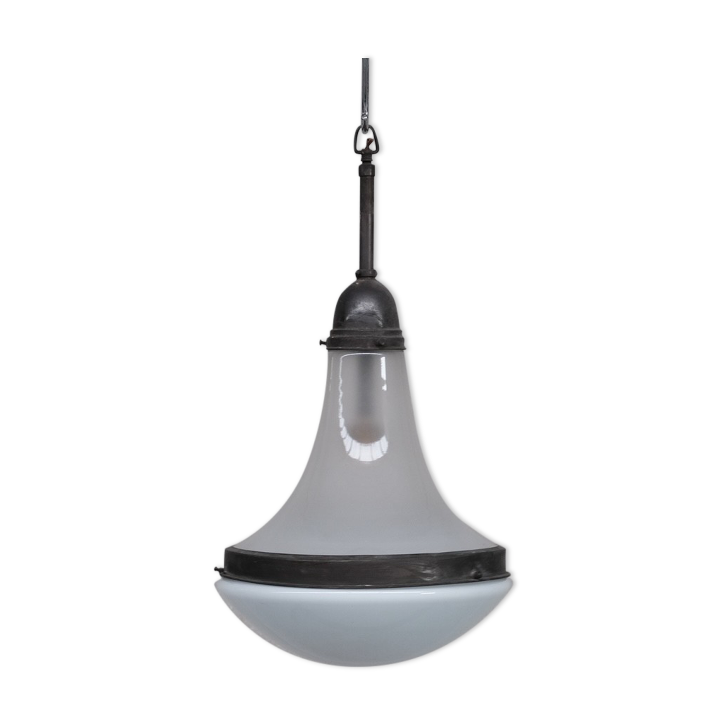 Germany antique two tone glass pendant light