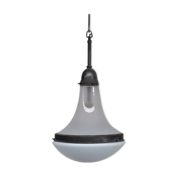 Germany antique two tone glass pendant light